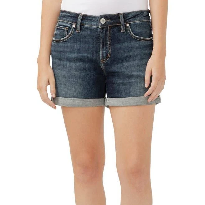 shorts Silver Jeans Co. Women's Elyse Mid Rise Stretch Denim Shorts Nordstrom $48