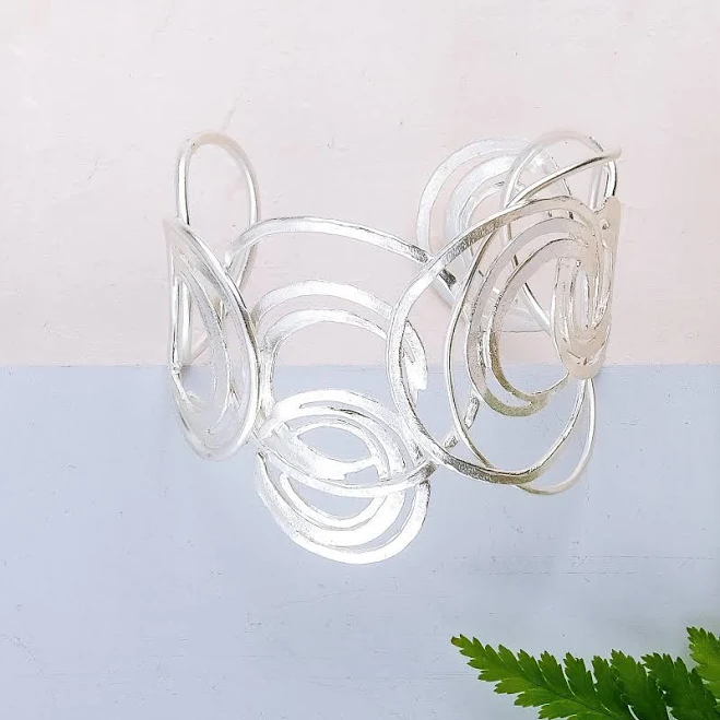 accessory Silver Statement Cuff Bracelet Etsy - OrlySegal $261
