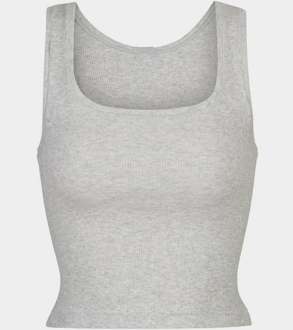 matching set SKIMS Women's Cotton Rib Tank Top Neiman Marcus $38