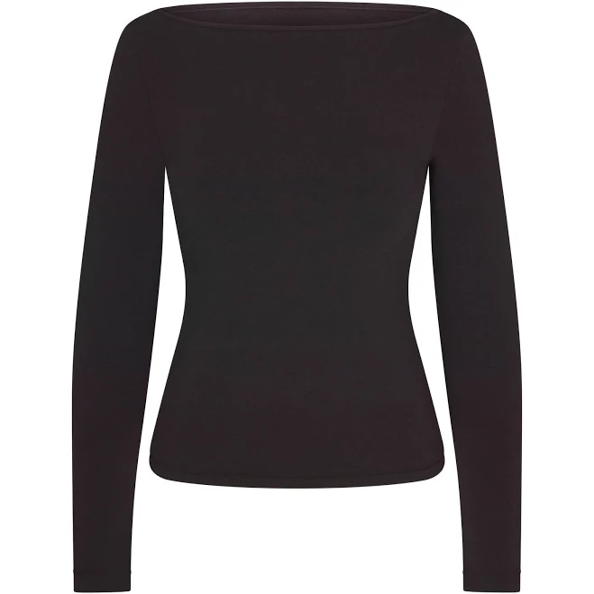 top Skims Women's Long Sleeve Boatneck Top SKIMS $58