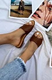 shoes Slide Sandals, Brown Leather Sandals, Women Slippers, Summer Shoes. Etsy $107.95