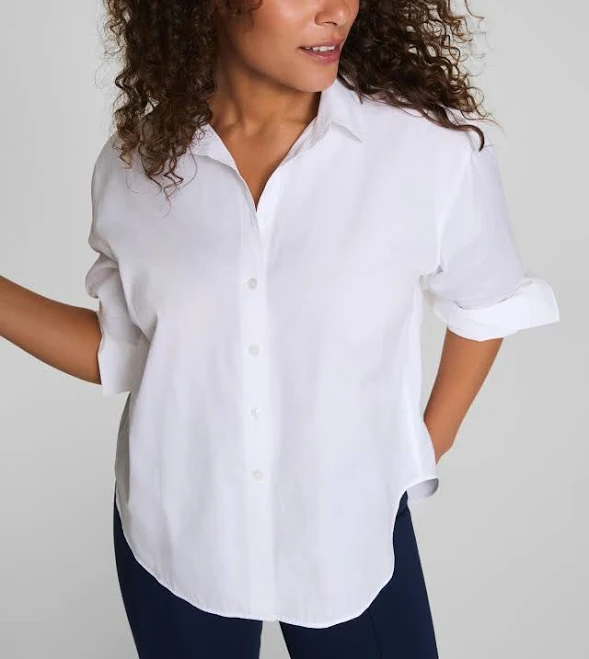 top Spanx Women's Oversized Poplin Button-Up Shirt Spanx $128