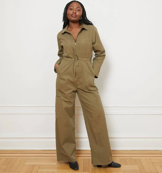jumpsuit Spencer Cargo Zip Jumpsuit - Olive - 4X Loup $162