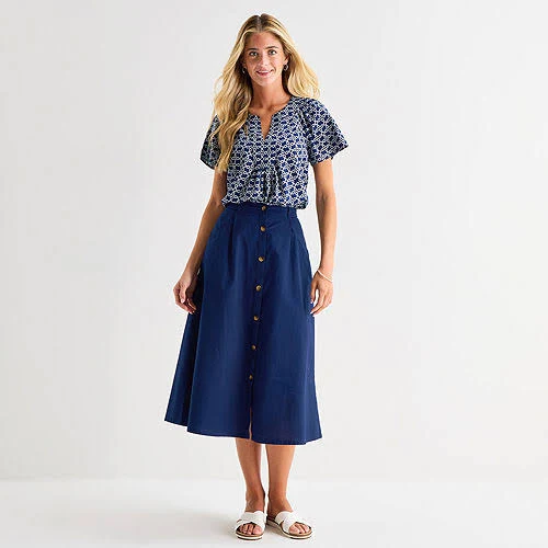 skirt St. John's Bay Women's Midi A-Line Skirt JCPenney $22.49
