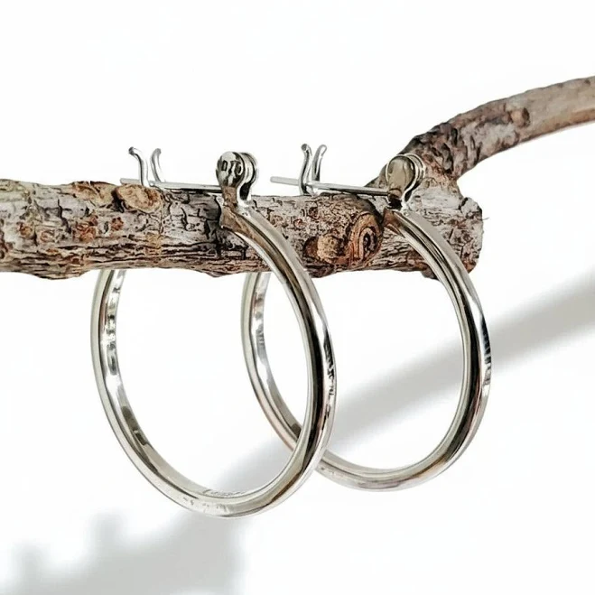 accessory Sterling Silver 925 Hoop Earrings Emma Vera Jewelry $32