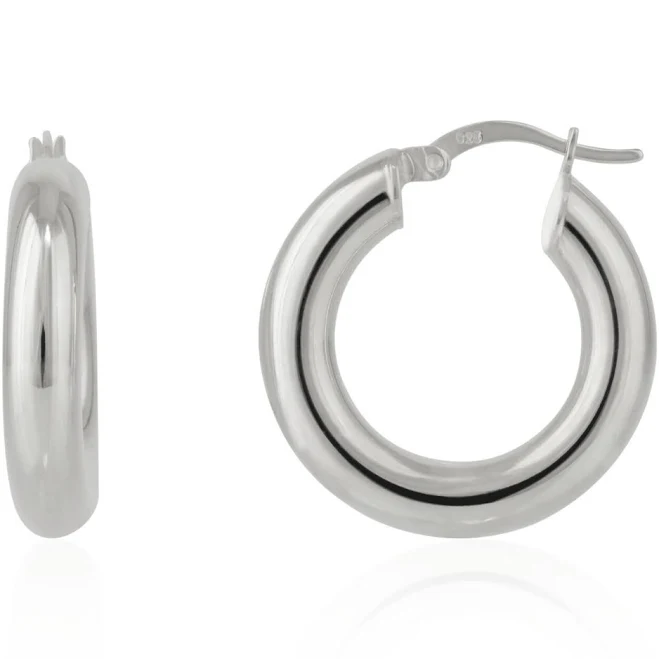 accessory Sterling Silver Chunky Hoop Earrings Spero London $110.21