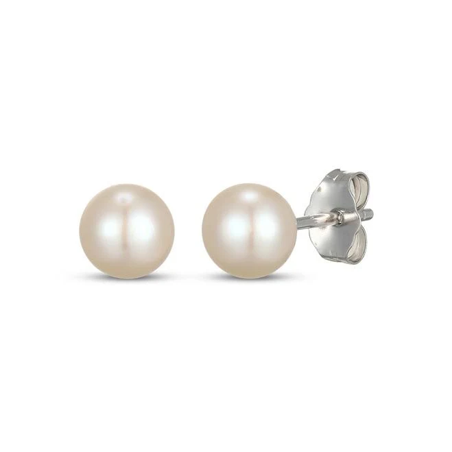 accessory Sterling Silver Cultured Pearl Solitaire Stud Earrings Kay Jewelers $44.99
