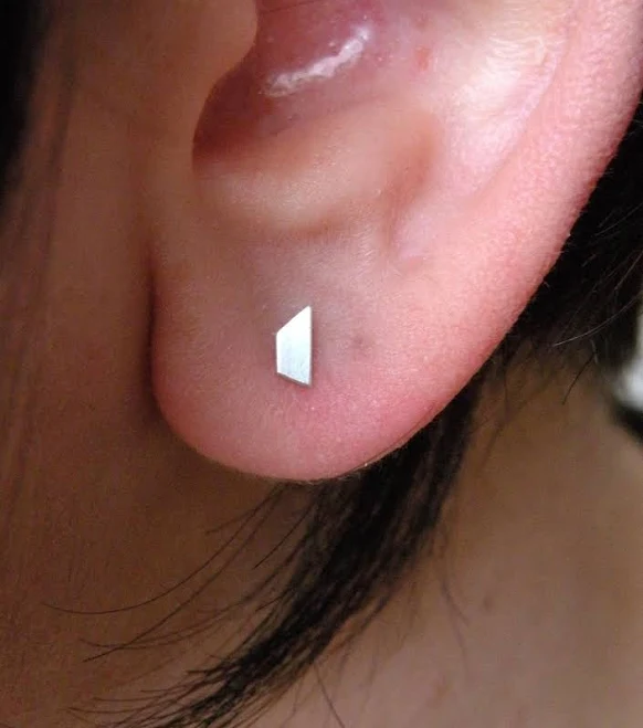 accessory Sterling Silver Geometric Stud Earrings Etsy - melaniefavreau $23.72