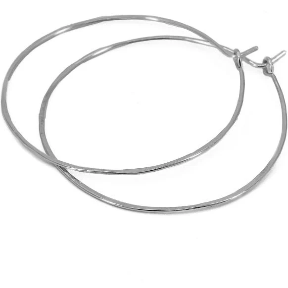 accessory Sterling Silver Minimalist Hoop Earrings RuxiTirisi Designs $22