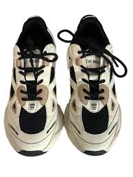 shoes Steve Madden Shoes Womens Size 8.5 Cream Black Clydie Chunky Platform Sneakers eBay $19.99