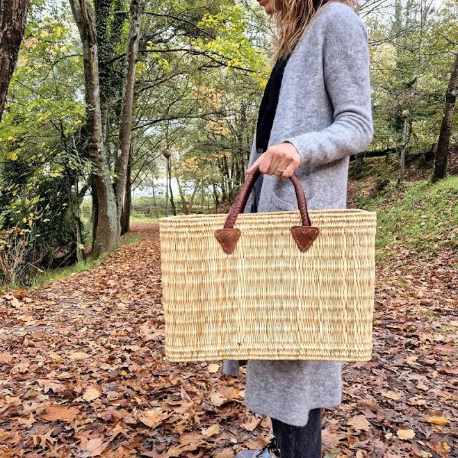 bag Straw Market Basket Handbag Etsy - PadaWorks $33.08