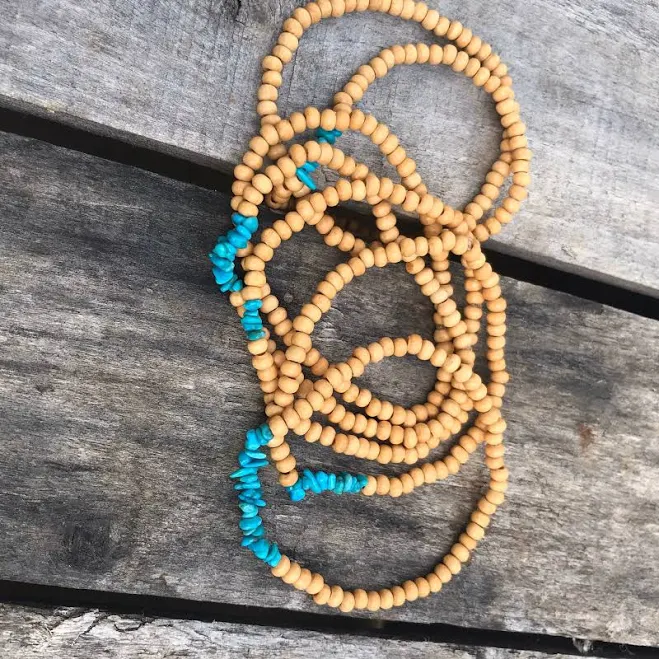 accessory Strechy Turquoise Wood Bead Bracelets Etsy - Seller $52