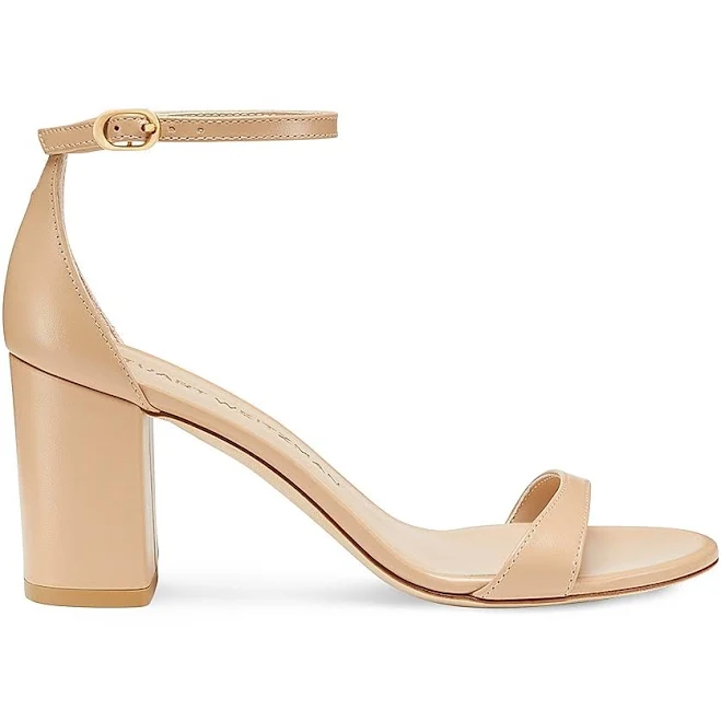 shoes Stuart Weitzman Women's Nudist Block 75 Sandals Saks Fifth Avenue $495