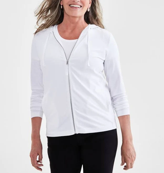 outerwear Style & Co. Women's Zip-Front Hooded Sweatshirt Macy's $19.99