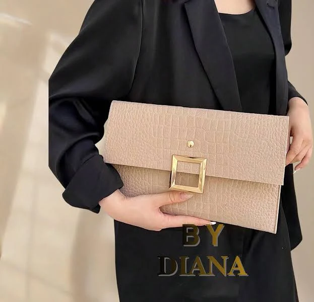 bag Textured Envelope Clutch with Gold Buckle Etsy - Seller $45