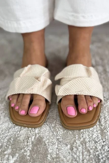 shoes Textured Woven Single Strap Sandal The 308 Boutique $54