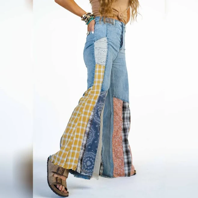 jeans Three Bird Nest Magnolia Patchwork Jeans Three Bird Nest $115
