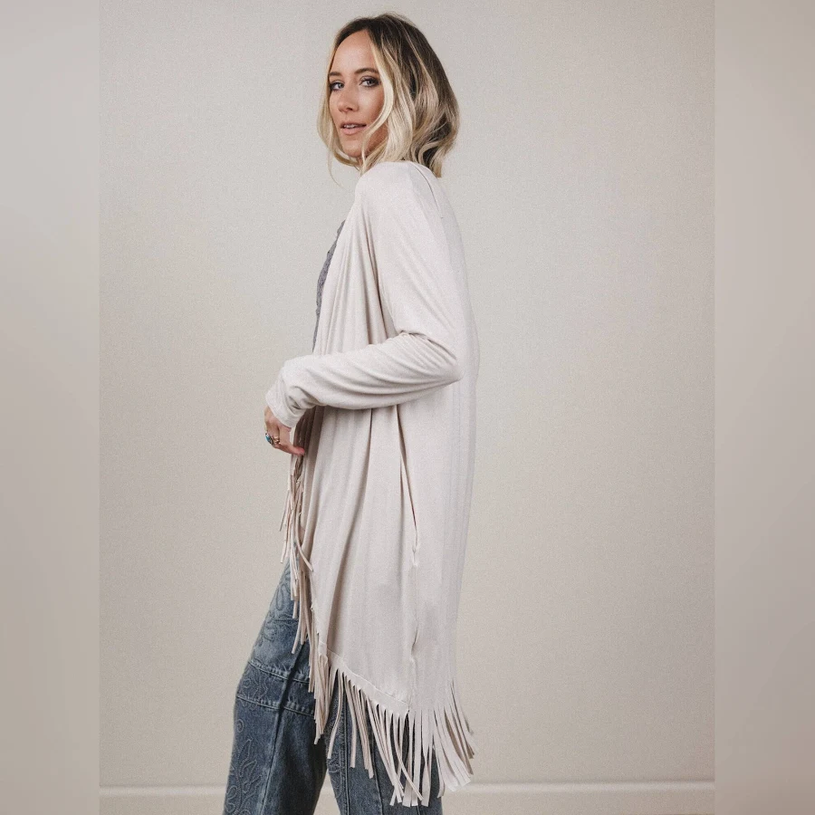 outerwear Three Bird Nest Showstopper Fringe Cardigan Three Bird Nest $43