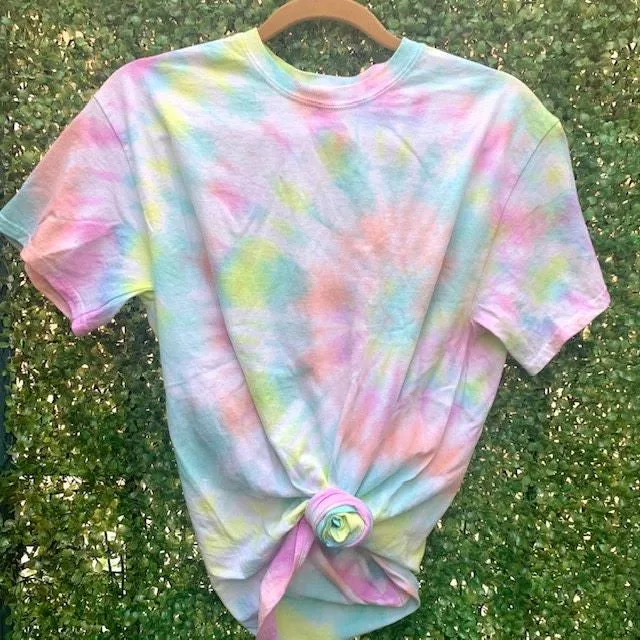 t-shirt Tie Dye Rainbow Pastel Tshirt Etsy - Seller $35