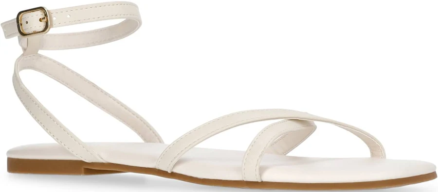 shoes Time and Tru Women's Strappy Flat Sandals Walmart $14.98
