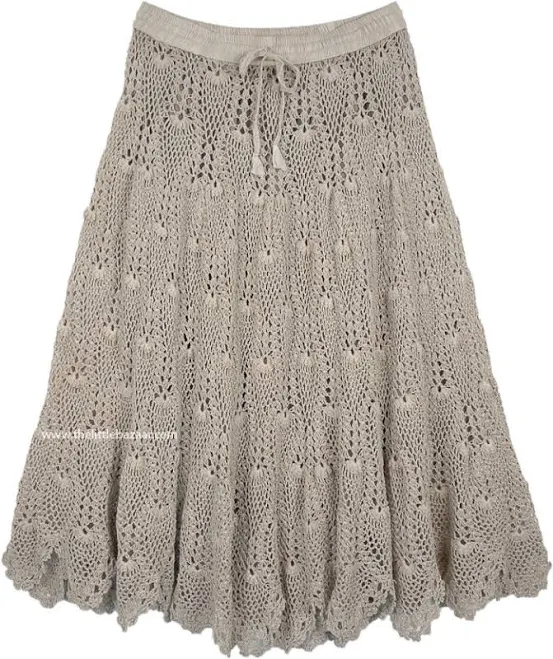 skirt TLB Mid Length Crochet Skirt The Little Bazaar $50.99