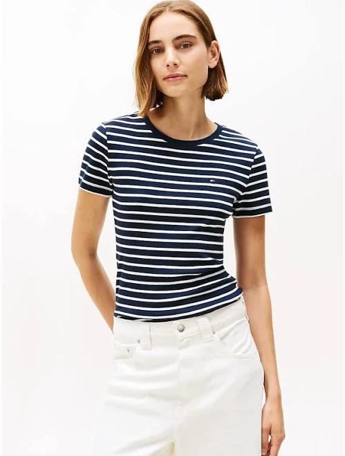 top Tommy Hilfiger Women's Striped Crewneck T-Shirt Tommy Hilfiger $19.75