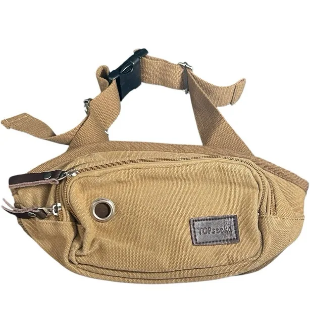 bag Topseeka Natural Khaki Canvas Belt Bag Fanny Pack Adjustable Strap eBay - picker_double_p $25