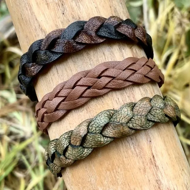 accessory Tribal Minimalist Braided Leather Bracelet Etsy - SkyPathDesign $15.4