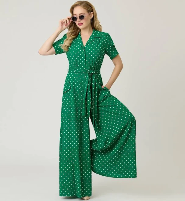 jumpsuit Unique Vintage 1940s Flare Leg Jumpsuit Unique Vintage $128