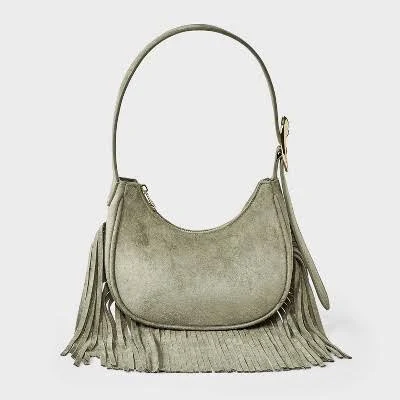 bag Universal Thread Western Faux Suede Fringe Shoulder Bag Target $35