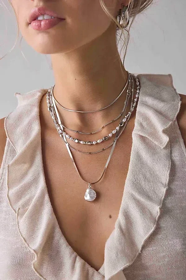 accessory Urban Outfitters Addison Chain Layering Necklace Set Urban Outfitters $30