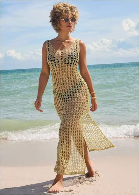cover up Venus Metallic Crochet Coverup VENUS $79