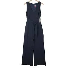 jumpsuit Vince Camuto-V-neck Tie-Waist Jumpsuit eBay $40.5