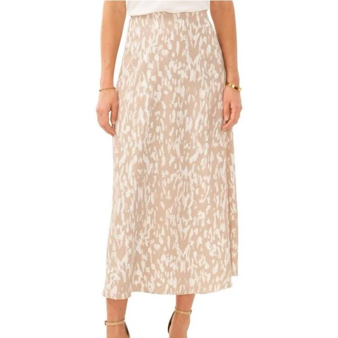 skirt Vince Camuto Women's Spotted Print Luxe Crepe De Chine Midi Skirt Poshmark $25