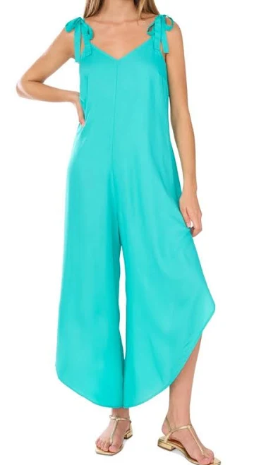 jumpsuit Vince Camuto Women's V-Neck Sleeveless Tie-Shoulder Jumpsuit eBay - lcollins2175 $26