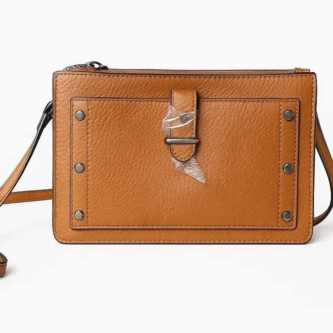 bag Vintage Vegan Leather Crossbody Bag with Buckle Detail TikTok Shop $52.99