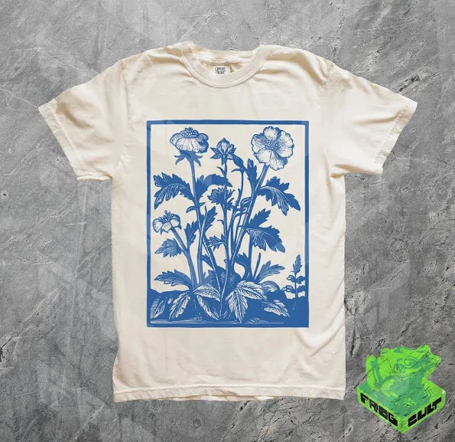 top Vintage Wildflower Graphic Tee Etsy - FrogCult $13.72