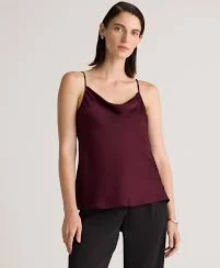 top Washable Stretch Silk Cowl Neck Cami Quince $39.9