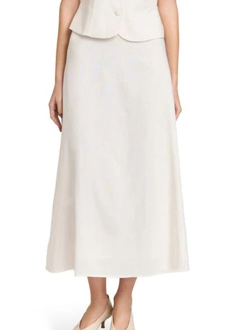bottom WAYF Women's Blair Linen Blend Midi Skirt Nordstrom $79