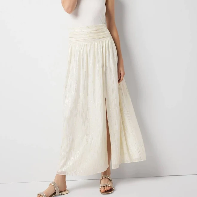 bottoms White House Black Market Petite Shirred Waist Maxi Skirt White House Black Market $62.99