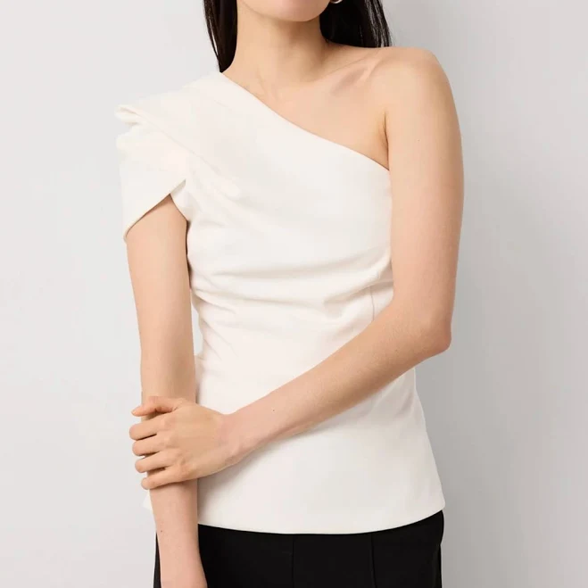 one shoulder top White House Black Market Women's Sculpted One-Shoulder Top White House Black Market $74.25