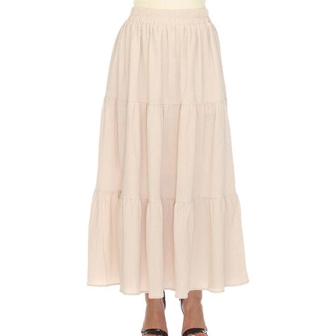 maxi skirt White Mark Women's Pleated Tiered Maxi Skirt Kohl's $31