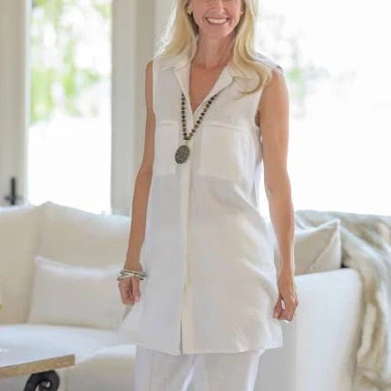 sleeveless top Whitney Sleeveless Tunic Arte Italica $34.99