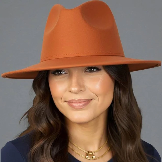 accessory Wide Brim Stiff Felt Fedora Etsy - Seller $25.49