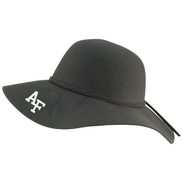 accessory Wide Brim Wool Felt Hat- Charcoal usafa.org $12