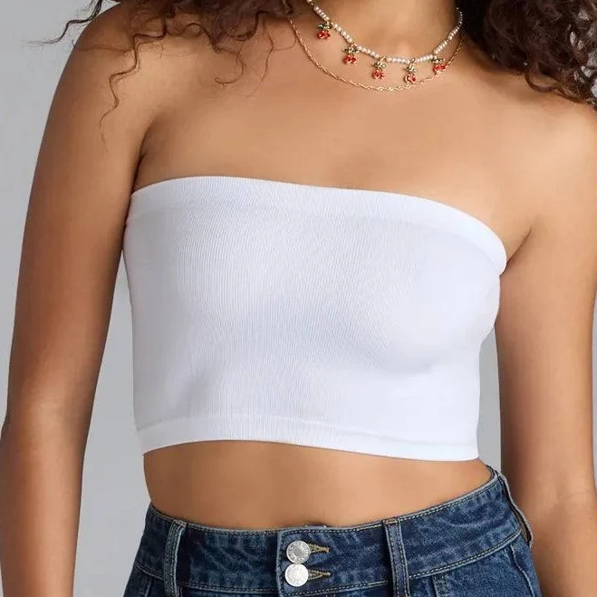 bandeau top Windsor Casual Staple Ribbed Knit Bandeau Top Windsor $6.97