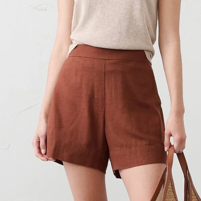 shorts Women's Anyday High-Rise Linen-Blend Short Banana Republic Factory $36