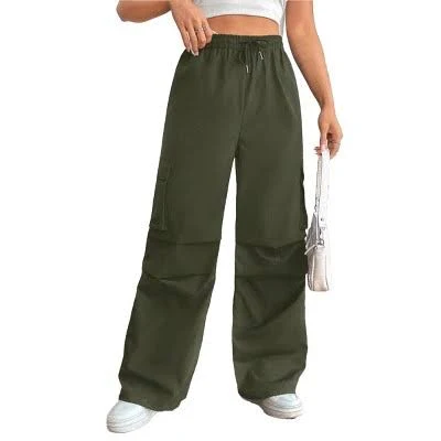 pants Women's Baggy Wide Leg Cargo Pants with Side Pockets Target $35.99