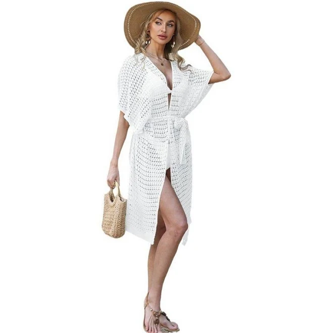 cover up Women's Boho Knitted Long Cape ShawlCrochet Cover-up Sun Protection Cape Bikini Swimsuit, White Kohl's $39.99