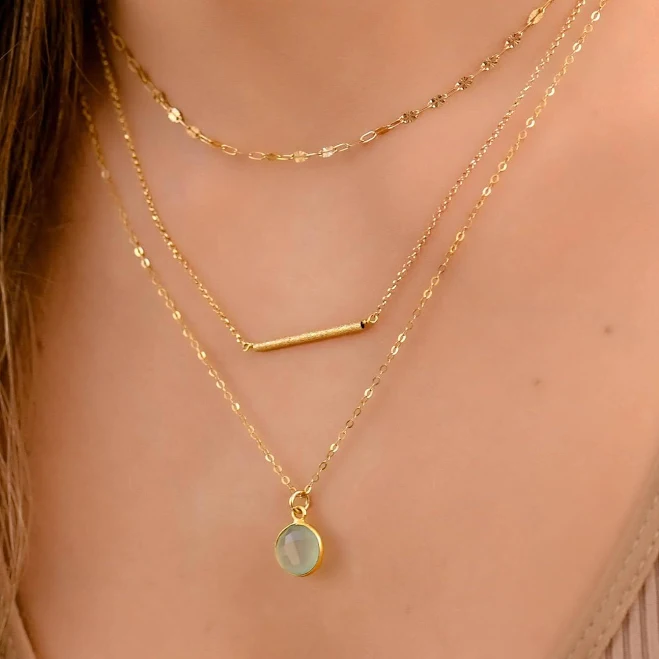 accessory Women's Boho Layered Stone Necklace Set Etsy - DaintyJools $70.82